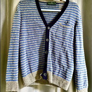 Fred Perry 100% Lamb's Wool cardigan sweater